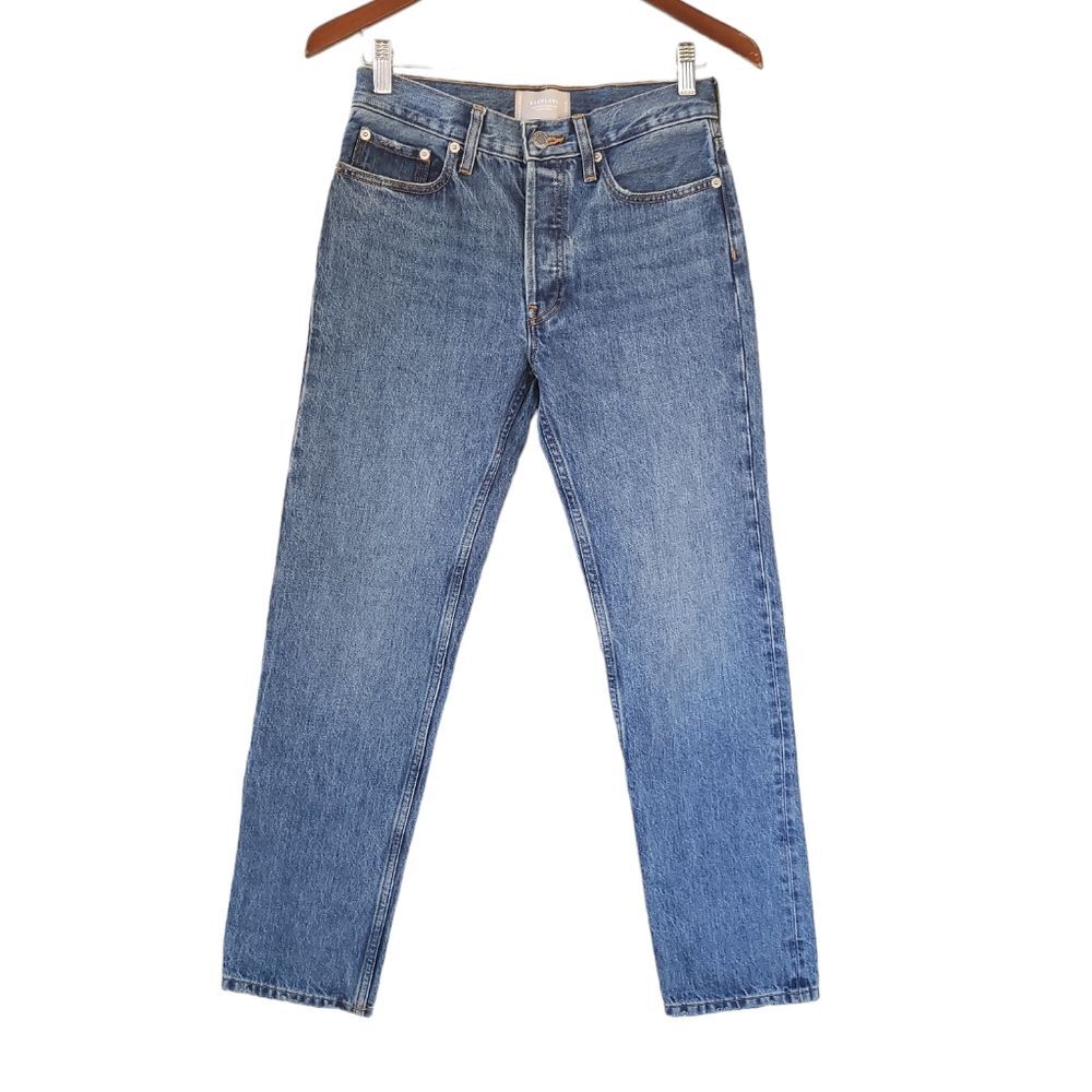 Everlane The Relaxed Straight Jeans Organic Cotton Medium Wash 23 Long